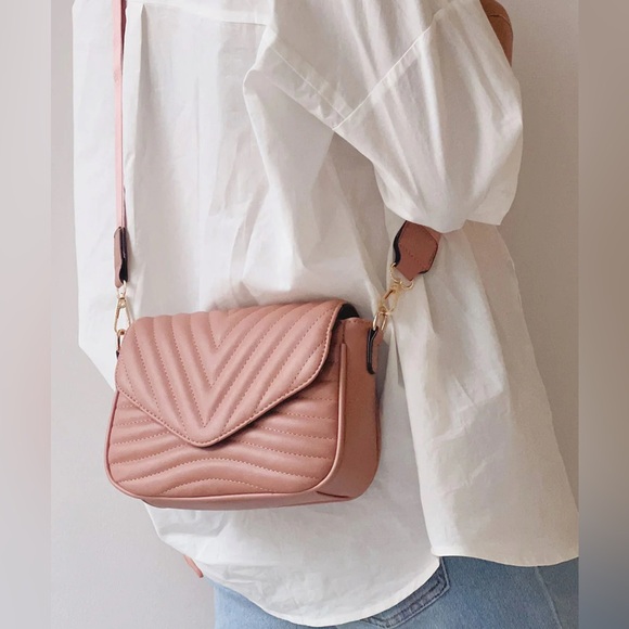 Pink Mauve Crossbody Bag Purse - Picture 9 of 10